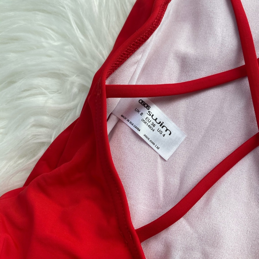 ASOS Swim Red One-Piece - Picture 3 of 6